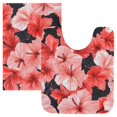 thumbnail image 1 of Ryvnso Tropical Flowers Bathroom Shaggy Rugs Toilet Mat Soft Contour Rug, 1 of 9
