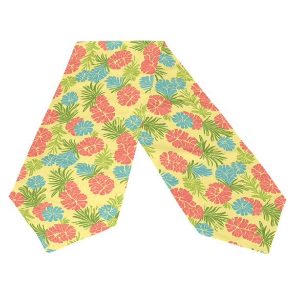 Ryvnso Tropical Leaves Table Runner Tablecloth Home Decoration 13 x 90 inches