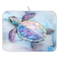 thumbnail image 1 of Ryvnso Turtle on Marble Dish Drying Mat for Kitchen Countertop 18x24 Large Dish Pad Drainer Rack Dish Sink Mats, 1 of 7
