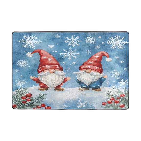 Ryvnso Two Gnomes Area Floor Mats Large Nursery Rugs Non-Slip Carpets Doormat 36" x 24"