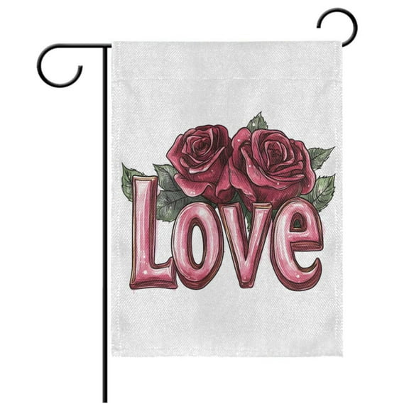 Ryvnso Valentine Day-a3 Garden Flag 12x18 Inch Double Sided Seasonal Yard Decoration