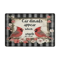Ryvnso Vintage Cardinal Flowers Area Floor Mats Large Nursery Rugs Non-Slip Carpets Doormat 36" x 24"