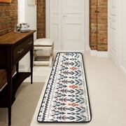 Ryvnso Vintage Deer Exotic Pattern Hallway Runner Rugs Floor Carpet Non Slip Entryway Mat 2 x 6