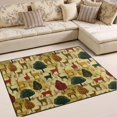 thumbnail image 1 of Ryvnso Vintage Deers Tree Area Rug Floor Mats Non-Slip Home Carpet 63 x 48 inch, 1 of 7