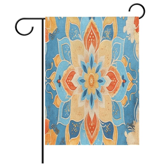 Ryvnso Vintage Mandala Boho Pattern Garden Flag 12x18 Inch Double Sided Seasonal Yard Decoration