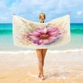 thumbnail image 1 of Ryvnso Watercolor Wildflower Print Oversized Beach Towel Microfiber Bath Blankets Swimming Fitness 37" x 74", 1 of 5