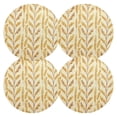 thumbnail image 1 of Ryvnso Wheat Summer Round Plate Mats Dining Table Placemat Set of 4 for Holiday Decoration, 1 of 7