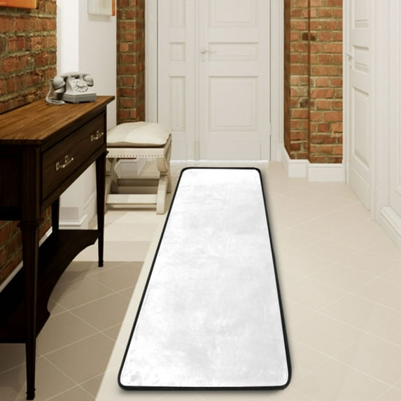 Ryvnso White Hallway Runner Rugs Floor Carpet Non Slip Entryway Mat 2' x 6'