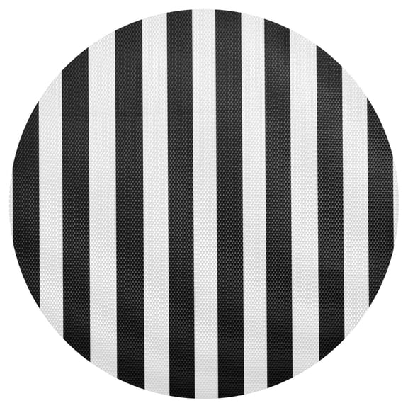 Ryvnso White and Black Stripe Pattern Round Plate Mats Dining Table Placemat 1 Piece for Holiday Decoration