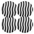 thumbnail image 1 of Ryvnso White with Black Line Stripe Round Plate Mats Dining Table Placemat Set of 4 for Holiday Decoration, 1 of 7