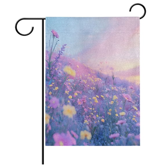 Ryvnso Wildflower Pattern Garden Flag 12x18 Inch Double Sided Seasonal Yard Decoration