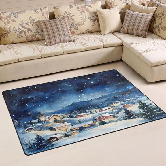 Ryvnso Winter View Area Floor Mat Non-Slip Carpet Soft Rugs Doormats 31" x 20"