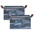 thumbnail image 1 of Ryvnso Wolf in Night Sky Storage Bins Large Basket Foldable Cube Toys Organizer with Handles 2 PCs, 1 of 8