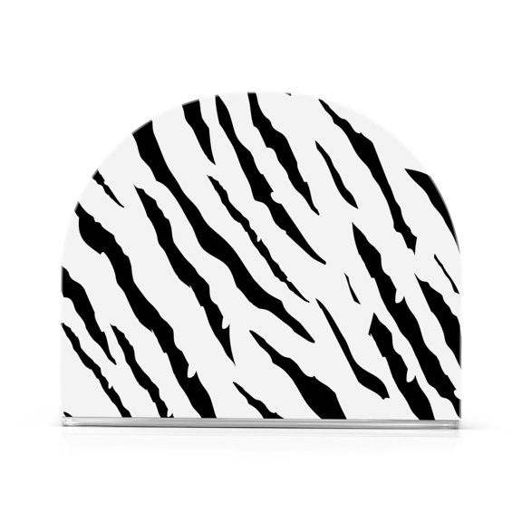 Ryvnso Zebra Black Print Acrylic Napkin Holder Table Kitchen Paper Tissue Organization 1 Pack