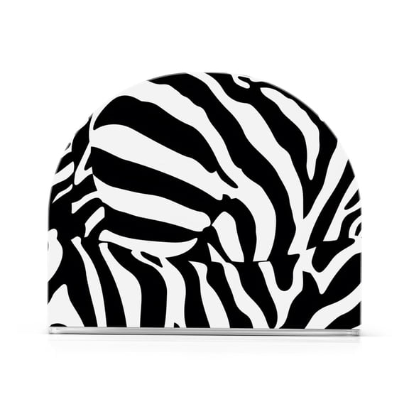 Ryvnso Zebra Texture Acrylic Napkin Holder Table Kitchen Paper Tissue Organization 1 Pack