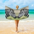 thumbnail image 1 of Ryvnso Zebras Oversized Beach Towel Microfiber Bath Blankets Swimming Fitness 37" x 74", 1 of 5