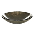 thumbnail image 1 of Ryvyr Rve180 18" Tempered Glass Vessel Bathroom Sink - Gold, 1 of 7