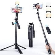 Avoalre 67 Selfie Stick, 360 Rotation Anti-shake Extendable Tripod for iPhone with Remote &Fill Light, Phone Tripod for Android/iOS