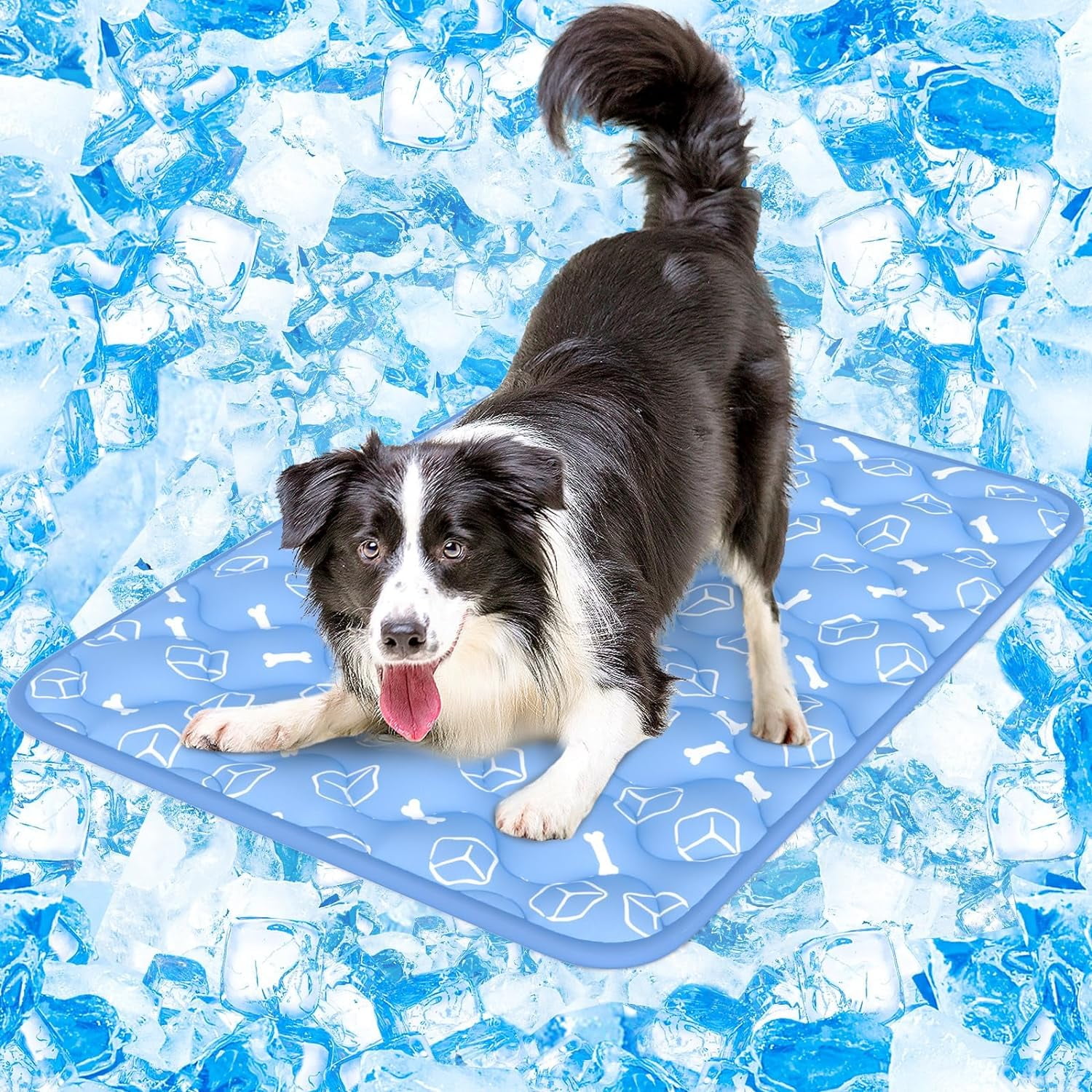 Rywell Upgrade Dog Cooling Mat 27 x36 Thicken Large Cooling Pad for Dog Breathable Arc Chill Cooling Fiber Color Changing Anti slip Waterproof Cooling Mat for Pet Non Toxic Washable Walmart