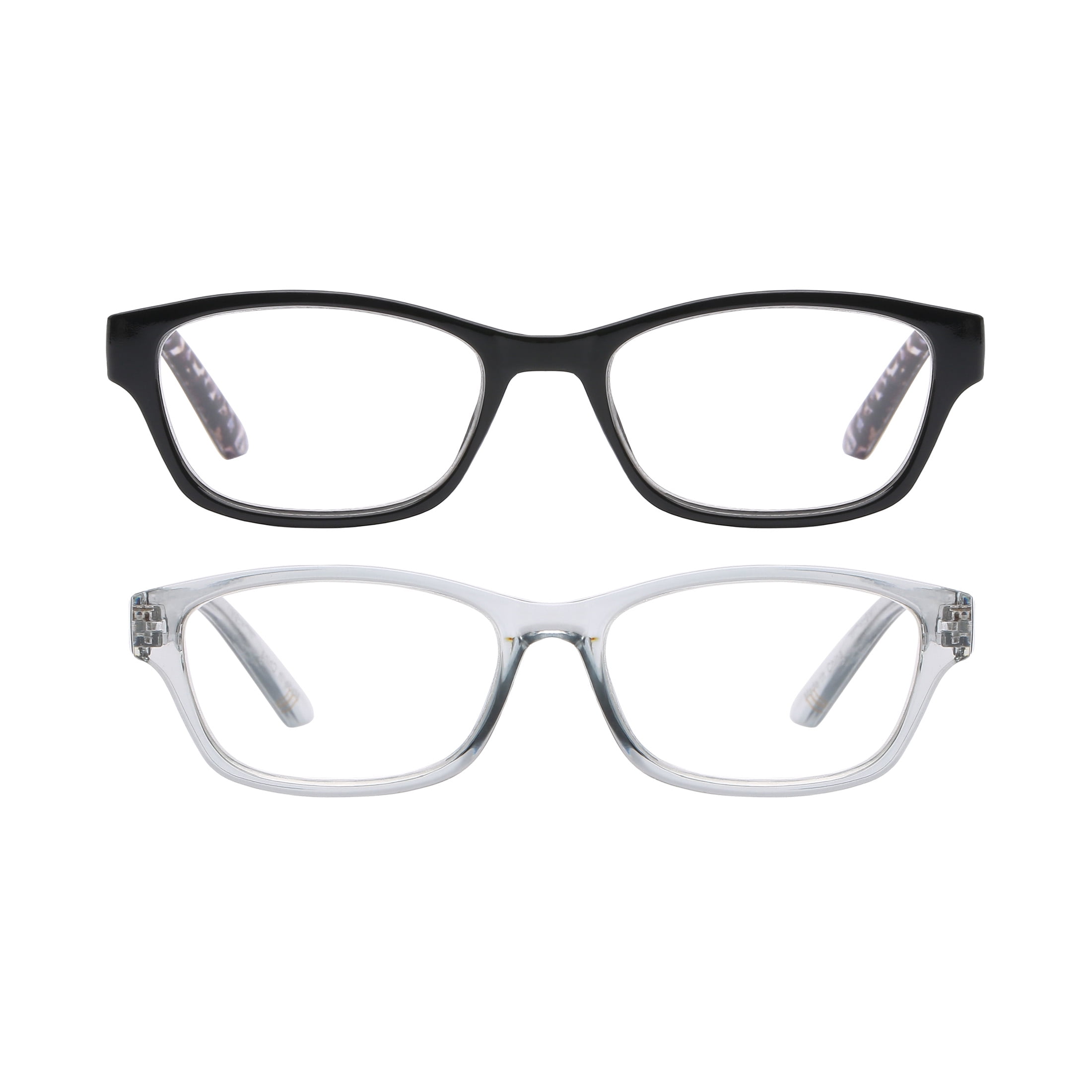 Rz by Rachel Zoe Womens Cateye Reading Glasses with Case, Black/Light Crystal Teal, Joni +2.50