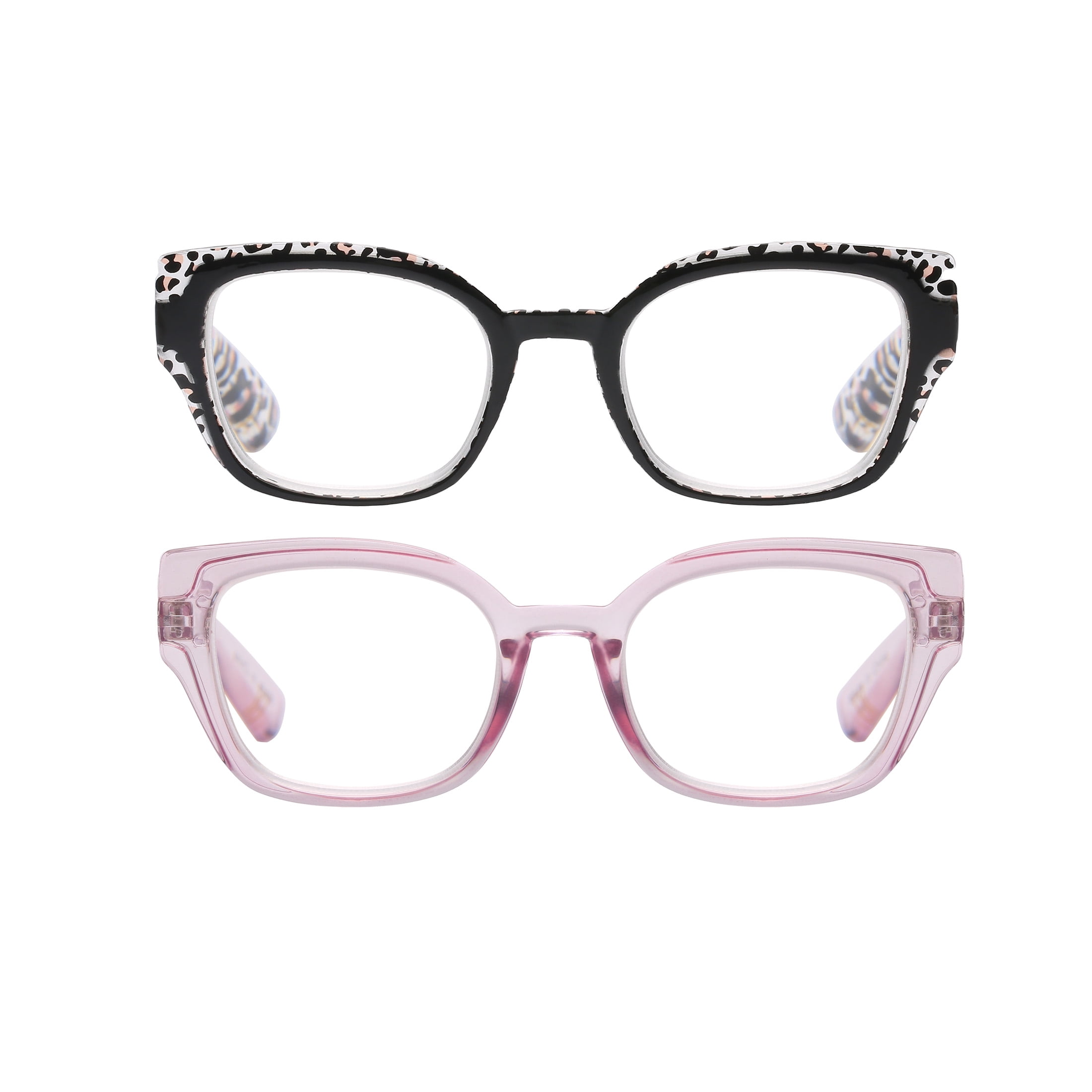 Rz by Rachel Zoe Womens Cateye Reading Glasses with Case, Lavender Crystal/Black, Calliope +1.75