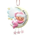 thumbnail image 1 of Rzdlizj Personalized Babys First Christmas Ornament 2025 - Christmas Hanging Ornament - Hug Mr. Moon Baby Boy First Christmas Ornament Blue 1St Christmas Baby Ornament, 1 of 8
