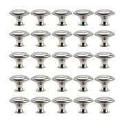Rzvnmko 25pcs Kitchen Cabinet Knobs Pulls,Brushed Nickel Cabinet Knobs,Drawer Dresser Handles Cupboard Door Heavy Knobs,Kitchen Cabinet Hardware with Screws for Bathroom Drawer,Silver