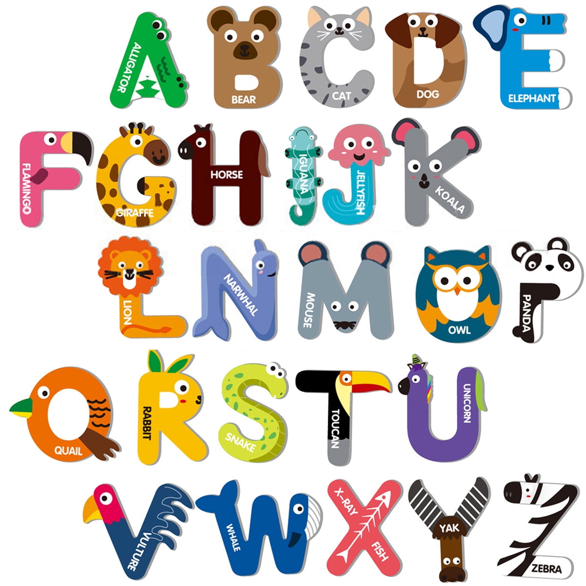Rzvnmko 26Pcs Letters Fridge Letters Toys Fun Cartoon