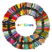 Rzvnmko 447 Colors Cotton DMC Cross Floss Stitch Thread Embroidery Sewing Skeins Multi Colors