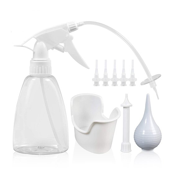 Rzvnmko Ear Wax Removal Cleaner Tool Earwax Remover Cleaning Kit Irrigation + 5 Basin Tips for Ear Cleaning