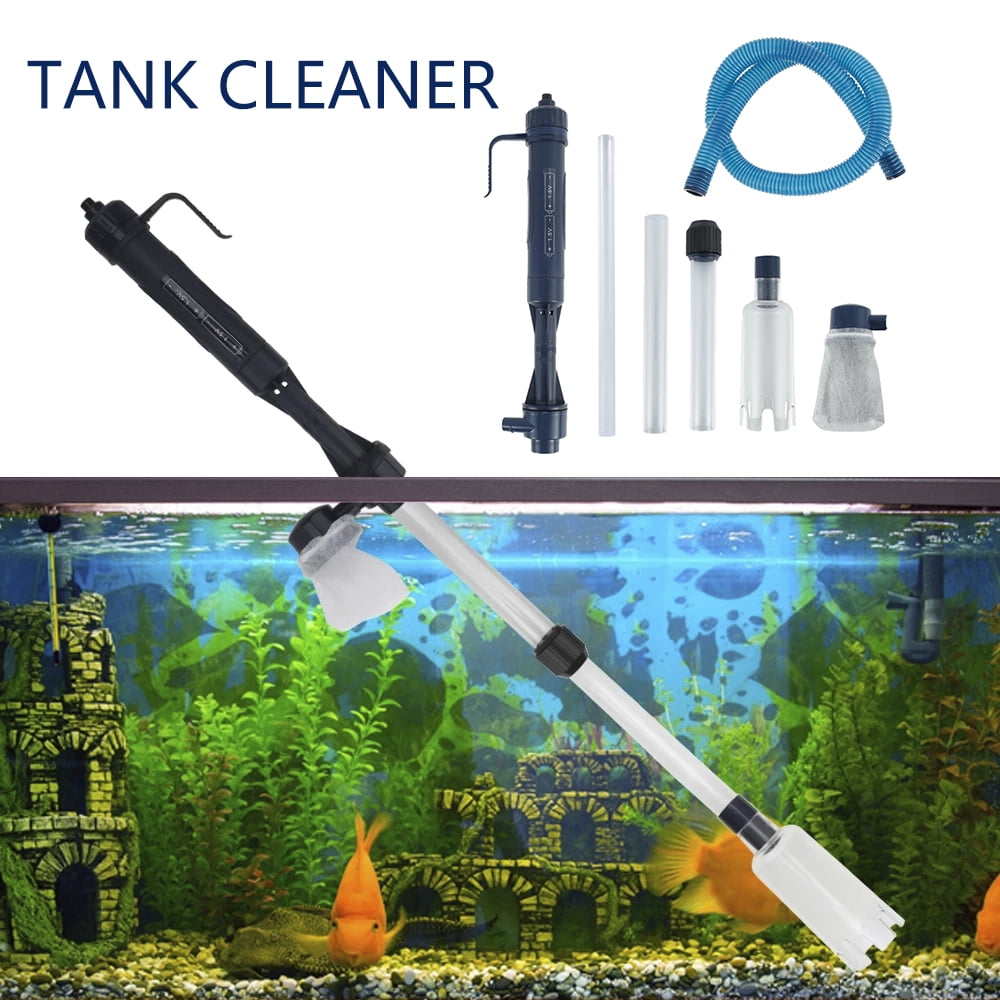 Rzvnmko Electric Aquarium Siphon Cleaner Vacuum Gravel Cleaner Kit with Air  Pressure Button Water Pipe Control Electric Filter Gravel Cleaning | Fish