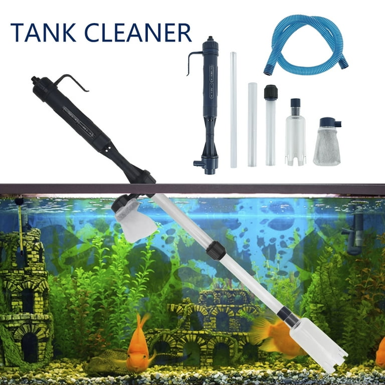 Rzvnmko Electric Aquarium Siphon Cleaner Vacuum Gravel Cleaner Kit with Air  Pressure Button Water Pipe Control Electric Filter Gravel Cleaning, Fish  Tank Sand Cleaner