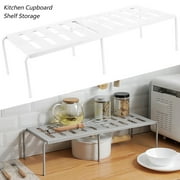 Rzvnmko Expandable Stackable Kitchen Cabinet Shelf Organizer Storage Space Saving Cupboard, Plate, Dish, Counter & Pantry Organizer