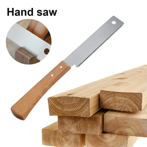 Rzvnmko Hand Saw,12 Inch Hand Tools,Japanese Style Stainless Steel Pull Saw Flush Cut Saw with Non-slip Wooden Handle for Craft Hobby DIY Sharp and Light Woodworking Tools