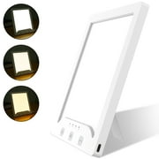 Rzvnmko Light Therapy Lamp,10000 Lux Simulated Sunlight,UV-Free with 3 Color Temperature&10 Brightness Settings with Timer,Portable Light Therapy Box for Home/Office Use Lift Mood
