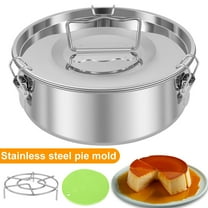 Rzvnmko Stainless Steel Flan Mold 1.5QT,Flan Pan for Instant Pot 6-8QT,Mexican Design Flanera Flan Maker,Flan Pan,Moldes para Flan - Flaneras Moldes con Tapa