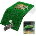 thumbnail image 1 of Rzvnmko Turtle Basking Platform with Simulation Turf Turtle Resting Terrace with Simulation Cup Turtle Floating Dock Enhance Fitness Tortoise Ramp Ladder for Aquarium Fish Tank, 1 of 9