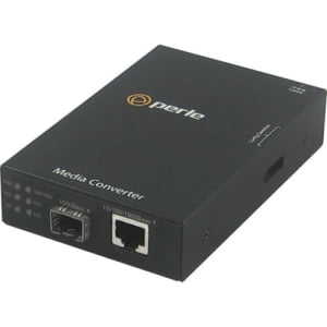 Perle S-1110-XT 10/100/1000 to Fiber Industrial Temperature Media Converter - 1 x Network (RJ-45) - 10/100/1000Base-T - 0.10 km - 1 x SFP Slots - Rail-mountable, Rack-mountable, Wall Mountable