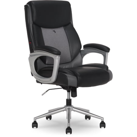 Sharper Image S-120 Massage and Heat Office Chair, Black/Gray