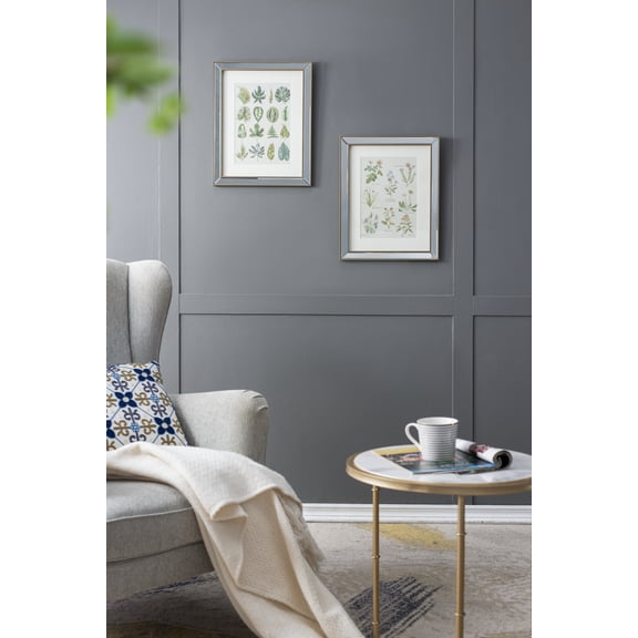 S/2 15.7x19.7" Liana Mirror Framed Wall Art on Mellow Golden Tint Background