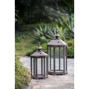 S/2 Graca Polygon Temple Garden Lanterns