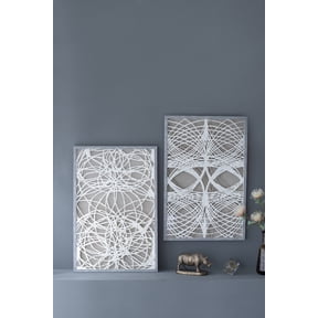 S/2 Leaf Shadow Box Wall Dcor, 23.5x1x35.5"