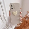 thumbnail image 1 of S 21 23 22 Love Heart Wavy Wrist Strap Silicone Case For Samsung Galaxy S23 S21 S22 Plus Ultra S20 Fe S21fe Lanyard Cover S20fe, 1 of 7