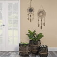 thumbnail image 1 of S/3 Bamboo Footed Planters 17/14/10", Black, 1 of 5