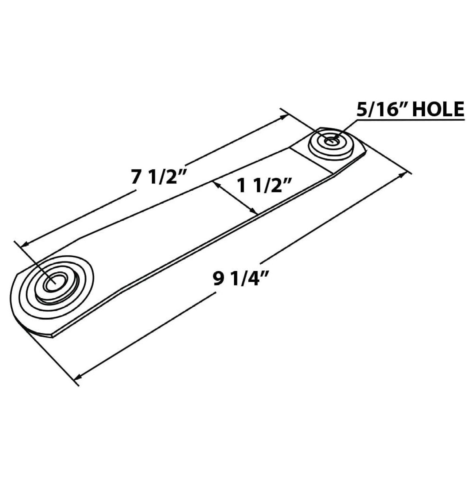 S/4 Glider Bearing Arm Brackets 7 1/2" from Hole to Hole