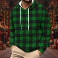 thumbnail image 1 of S-4X Big & Tall Flannel Hoodies for Men Plus Size Fleece Sherpa Sweatshirts Long Sleeve Pullover Plaid Printed Thermal Athletic Workout Hoodie Tops, 1 of 5