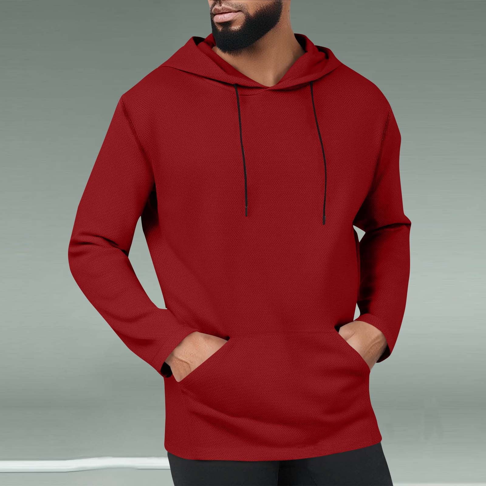 S-4X Big & Tall Hoodies for Men Plus Size Pullover Long Sleeve 