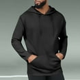 thumbnail image 1 of S-4X Big & Tall Hoodies for Men Plus Size Pullover Long Sleeve Sweatshirts with Pocket Casual Solid Color Breathable Athletic Workout Hoodie Tops, 1 of 6