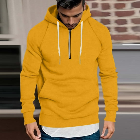 S-4X Big & Tall Hoodies for Men with Front Pocket Plus Size Fleece Lined Sweatshirts Pullover Solid Color Long Sleeve Athletic Workout Hoodie Tops