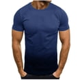 thumbnail image 1 of S-4X Mens Big & Tall T Shirts Plus Size Short Sleeve Crewneck Tees Tops Casual Gradient Printed Pullover Breathable Athletic Workout Tshirts Shirt, 1 of 3